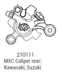 KAW/SUZ REAR RACING CALIPER, MOTOMASTER 210111 MXC, KAWASAKI SUZUKI