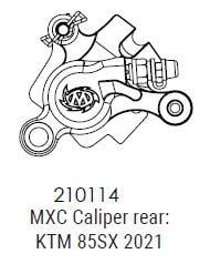 KTM 85 SX REAR RACING CALIPER, MOTOMASTER 210114 MXC