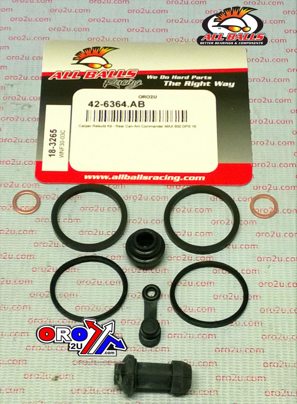 BRAKE CALIPER REBUILD KIT ALLBALLS, ALLBALLS 18-3265 CAN-AM MAX800 DPS 16-20 REAR