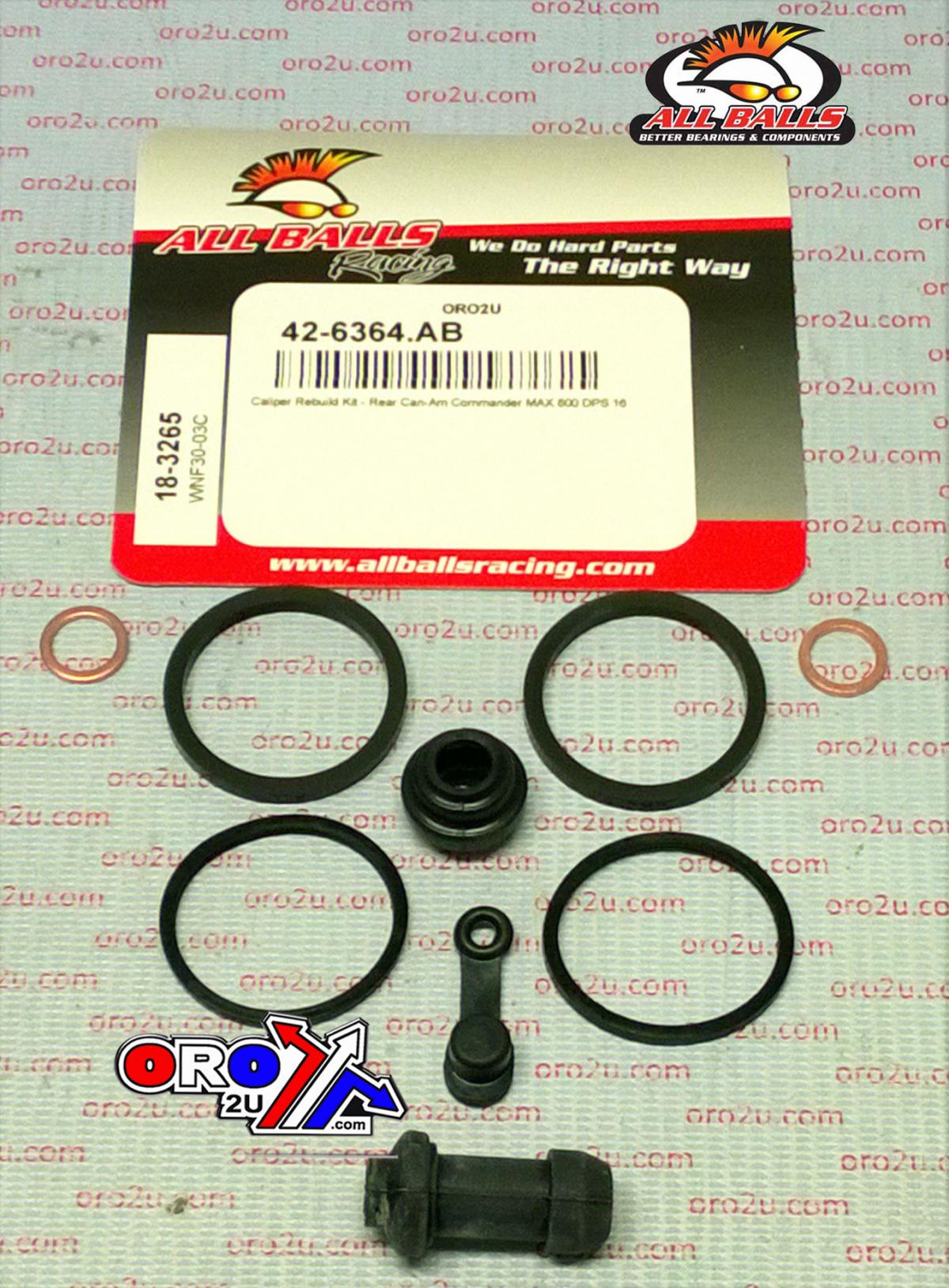 BRAKE CALIPER REBUILD KIT ALLBALLS, ALLBALLS 18-3265 CAN-AM MAX800 DPS 16-20 REAR