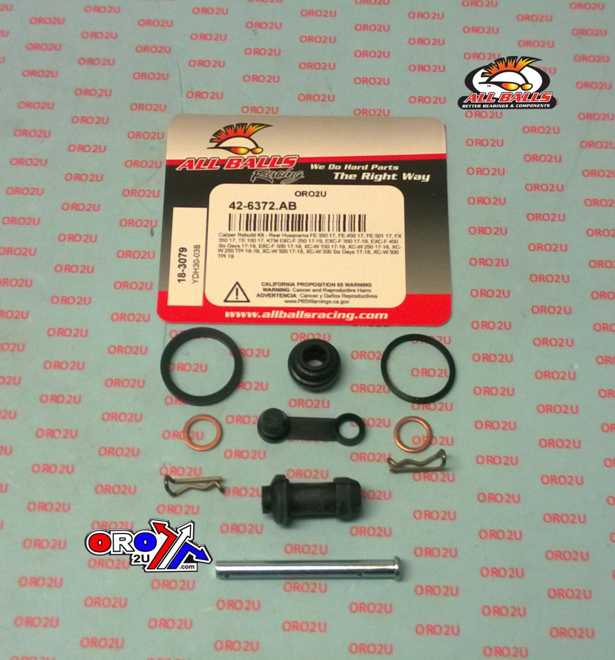 BRAKE CALIPER REBUILD KIT ALLBALLS, ALLBALLS 18-3079 HUSKY FE/KTM EXC-F/XC-W 17-22 REAR