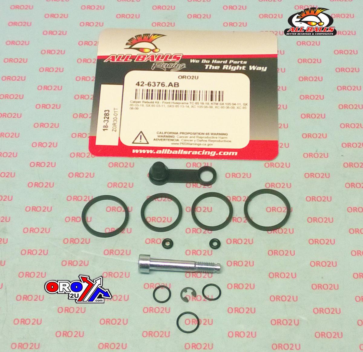 BRAKE CALIPER REBUILD KIT ALLBALLS, ALLBALLS 18-3283 GASGAS/HUSKY/KTM 65-105 03-22 FRONT
