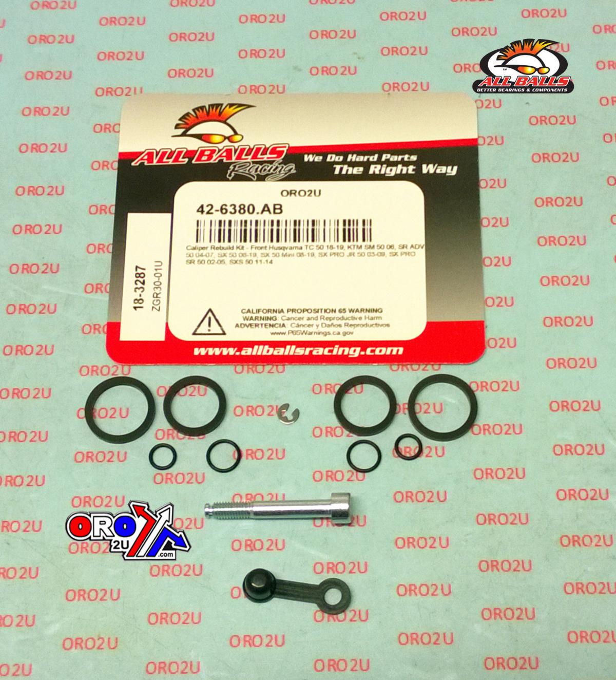 BRAKE CALIPER REBUILD KIT ALLBALLS, ALLBALLS 18-3287 GASGAS/HUSKY/KTM 50 02-22 FRONT