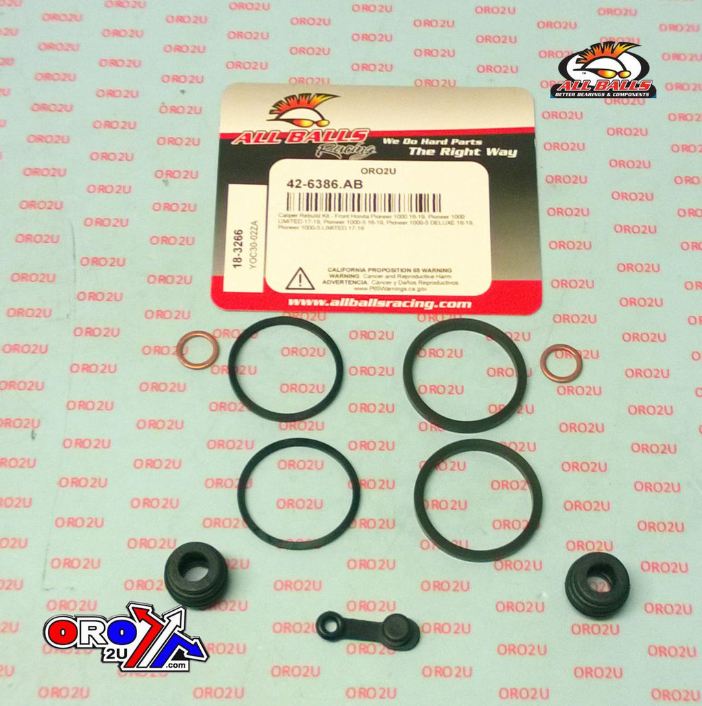 BRAKE CALIPER REBUILD KIT ALLBALLS, ALLBALLS 18-3266 HON/YAM 1000 16-22 ATV FRONT/YAM REAR