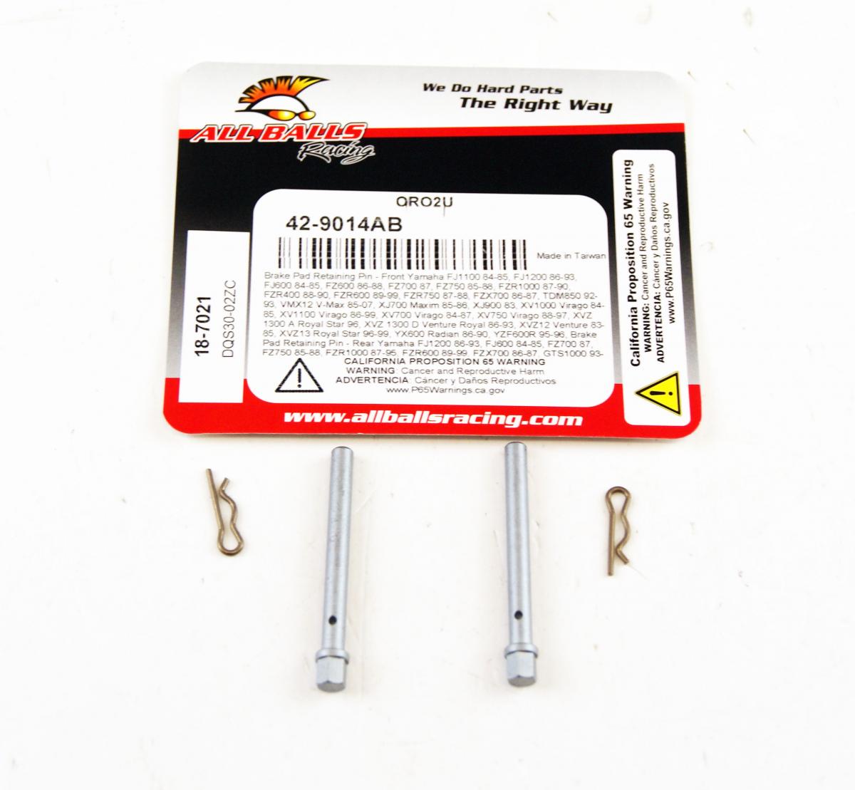ALLBALLS BRAKE PAD BOLT KIT, ALLBALLS 18-7021 YAM ROAD FRONT AND REAR
