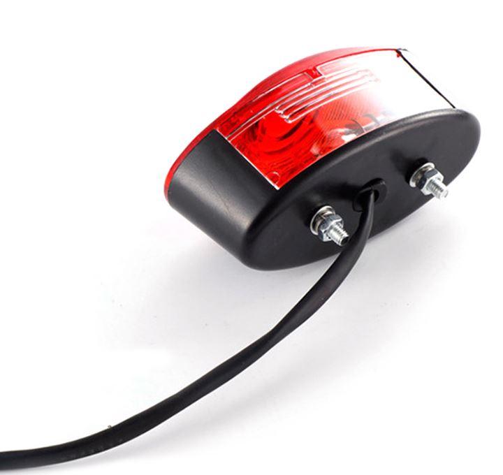 Tail Light 12V Case Black Universal