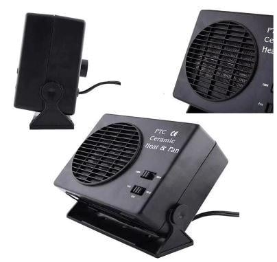 CAB HEATER 12V 300W SMALL COMPACT DEFROSTER DEMISTER QUICK HEATING SPEED