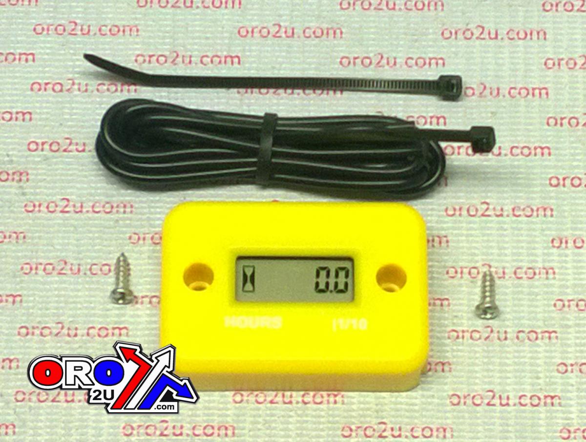 HOUR METER SERVICE REMINDER, YELLOW