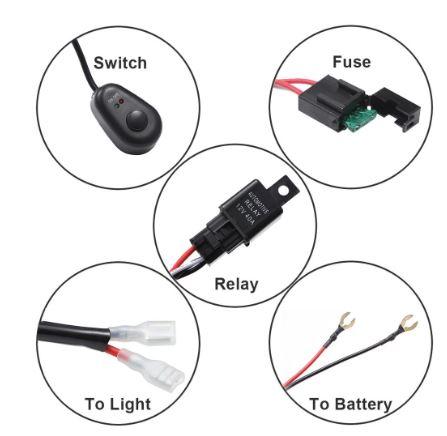 300mm 12 LED SPOT LIGHT BAR 24 LED 72W 12V + WIRING KIT INCLUDED