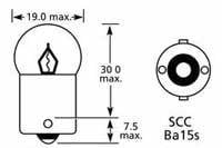 BULB 6V 5W BA15s 15mm