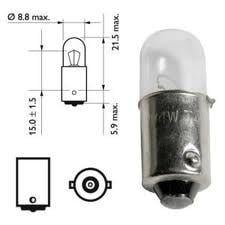 BULB 6V 3W2-PIN BA9S EACH, P641 6V 3W BA9S