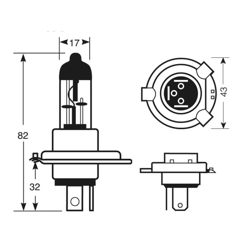 BULB 12V 60/60W P43T ST/SA