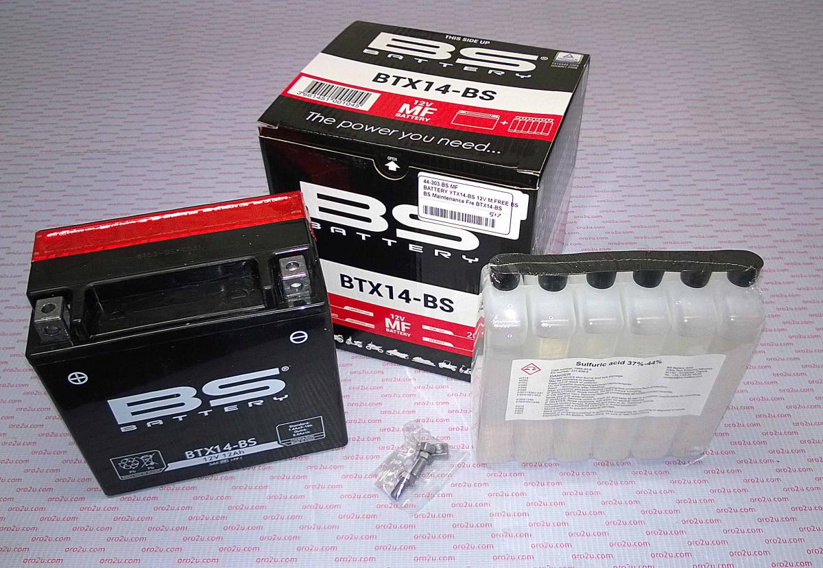 BATTERY YTX14-BS 12V M.FREE BS, BS Maintenance Fre BTX14-BS, 300604, BS-BTX14-BS