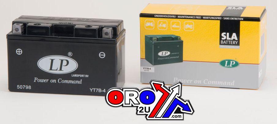BATTERY YT7B-4 12V 6.5Ah., LANDPORT 50798 SEALED LEAD, (SAME AS YT7B-BS) MB YT7B-4, MS LT7B-4