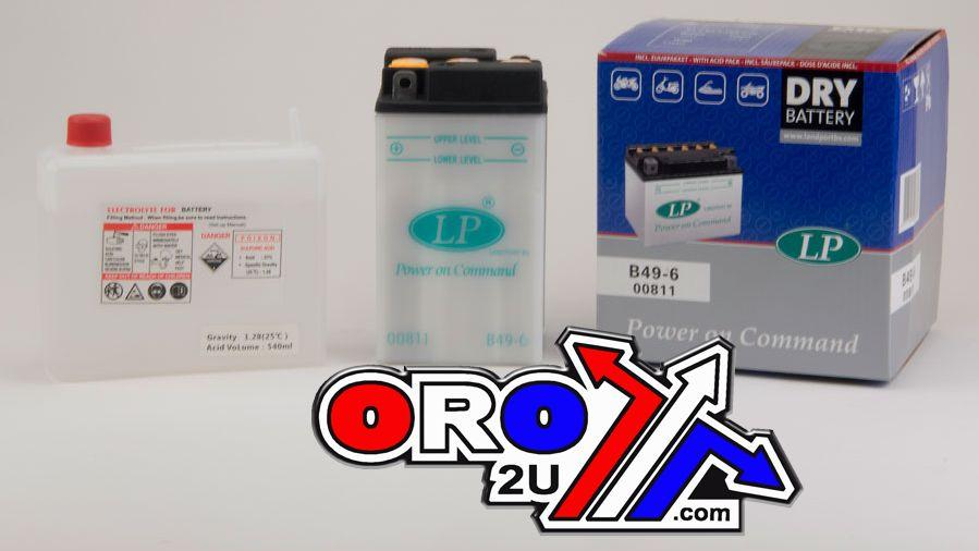 BATTERY B49-6 6V 8Ah., LANDPORT 00811 WITH ACID PACK, ROAD, MC MA B49-6