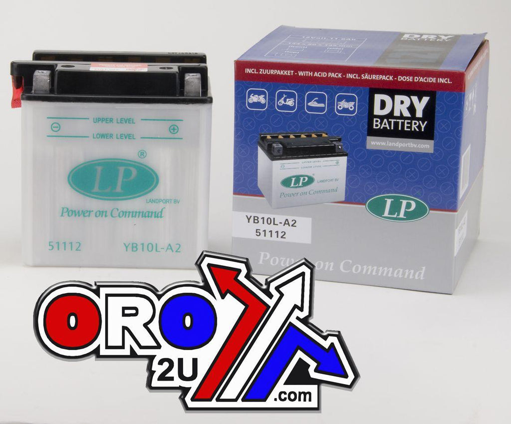 BATTERY YB10L-A2 12v 11Hh DRY, LANDPORT 51112, ROAD, MC