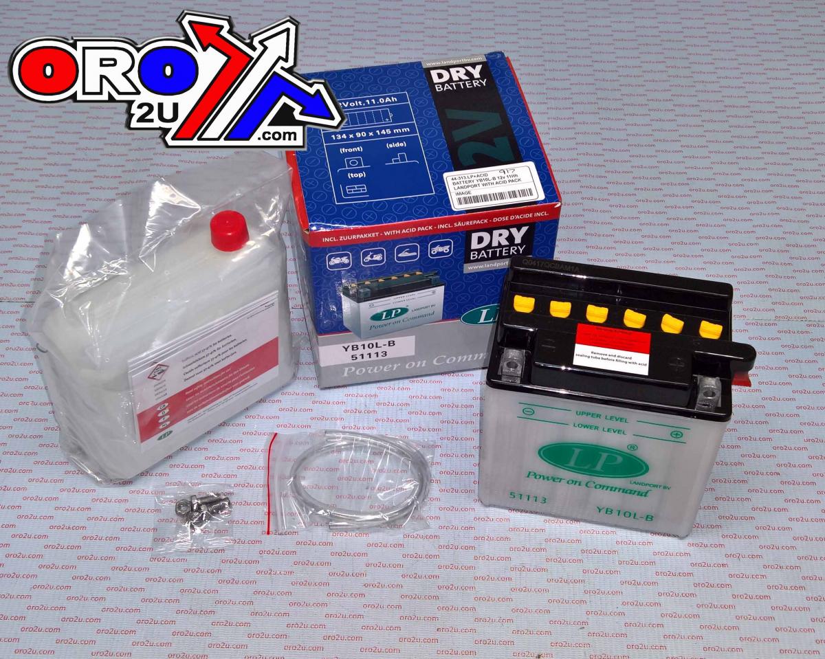 BATTERY LB10L-B2 12v 11Hh, LANDPORT WITH ACID PACK, ROAD, MC MA YB10L-B2 51113