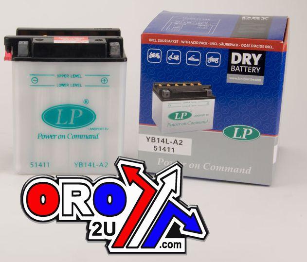 BATTERY YB14L-A2 12V 14Ah. DRY, LANDPORT 51411, MB YB14L-A2
