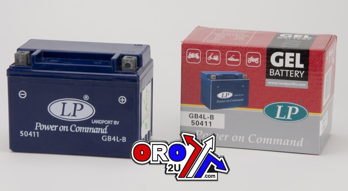 BATTERY LB4L-B 12V 4Ah GEL, LANDPORT 50411, MG LB4L-B, MG GB4L-B, 44-3444 (SAME AS YB4L-B)