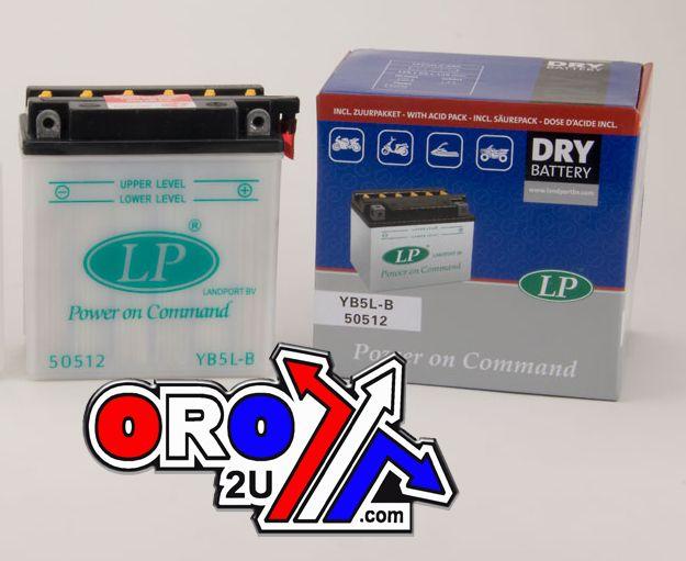 BATTERY YB5L-B 12V 5Ah. DRY, LANDPORT 50512, MB YB5L-B