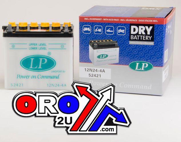 BATTERY 12N24-4A 12V 24Ah DRY, LANDPORT 52421, LB 12N24-4A