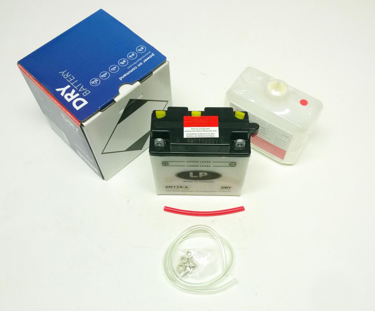 BATTERY 6N11A-4 6V 11AH WITH ACID PACK, LANDPORT 01117, ROAD, MA 6N11A-4