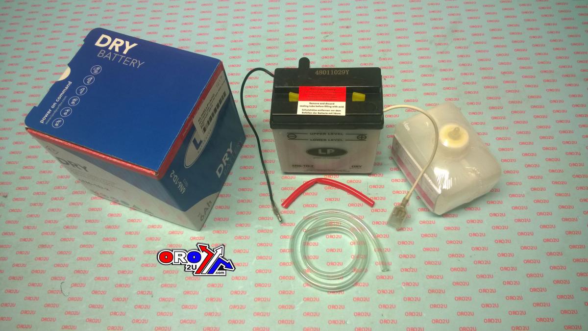 BATTERY 6N6-1D-2 6V 6Ah With Acid Pack, LANDPORT 00613, ROAD, MC, MA 6N6-1D-2