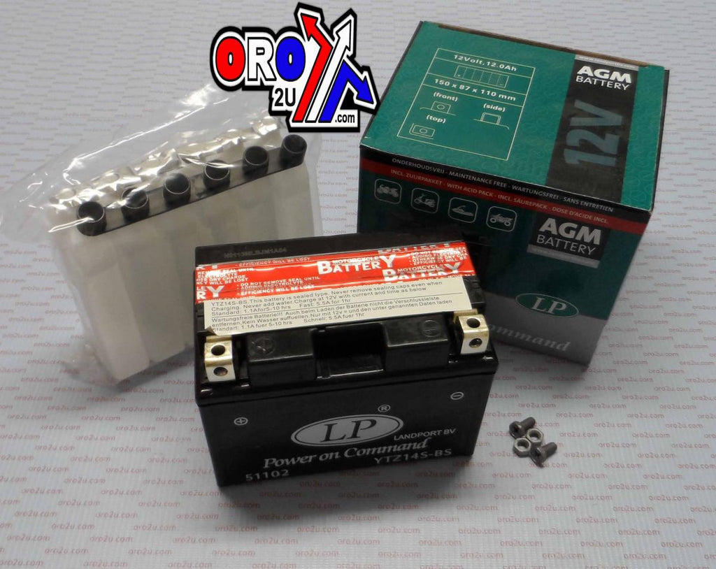 BATTERY LTZ14S-BS 12V MA.FREE, LANDPORT Maintenance Free, AGM, YTZ14S-BS