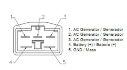 CONNECTION PLUG 5 WIRE BLOCK UNIVERSAL FITTING FOR VOLTAGE REGULATOR
