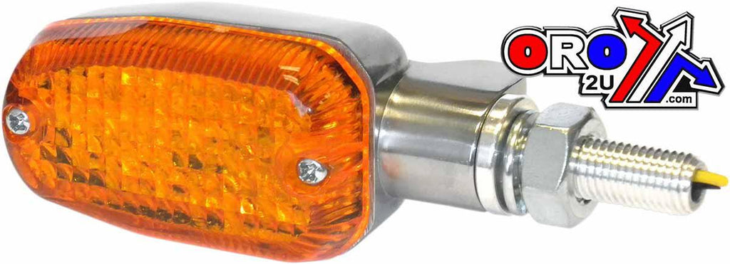 INDICATORS ALUMINUM POLISHED SET/2, AMBER LENS, LED UNIVERSAL E MARKED, 2 WIRE, 26-7700