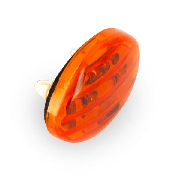 SINGLE INDICATOR LED E8 OVAL EACH, ROAD, SIFAM, SINGLE, Mini blinker LED C.E Oval Orange 35 x 30 mm - sold individually