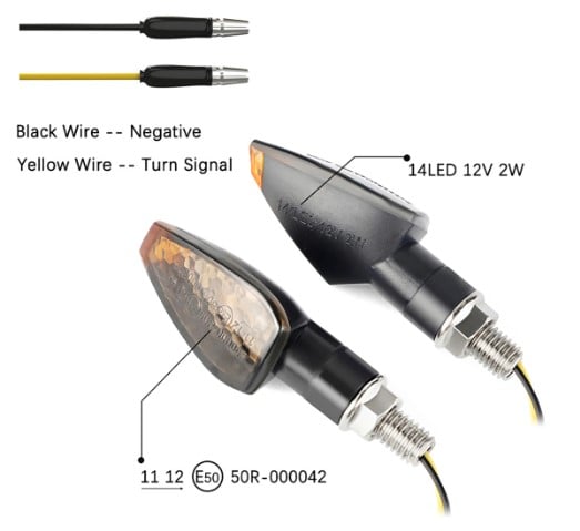 INDICATORS 14 LED 12V CLEAR PAIR TURN SIGNAL E50