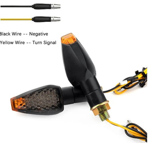 INDICATORS LED SMOKE LENS AMBER LIGHT (Pack of 2) M10 BOLT