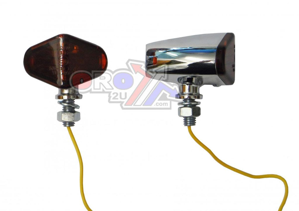 INDICATORS SMOKE LENS PAIR, DIAMOND CHROME LOOK CASE, 121407348