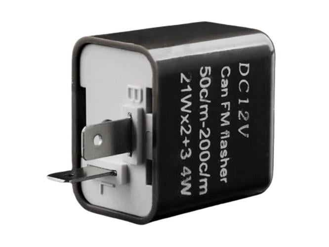 12V 2 Pin Relay Turn Signal Blinker Indicator, Adjustable Frequency LED Flashing FM Flasher