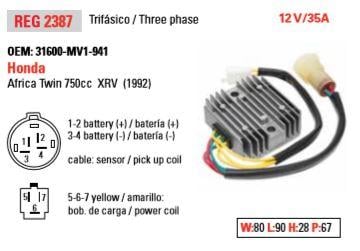 REGULATOR 12v 31600-MCW-D61, ARROWHEAD AHA6097, 230-58117