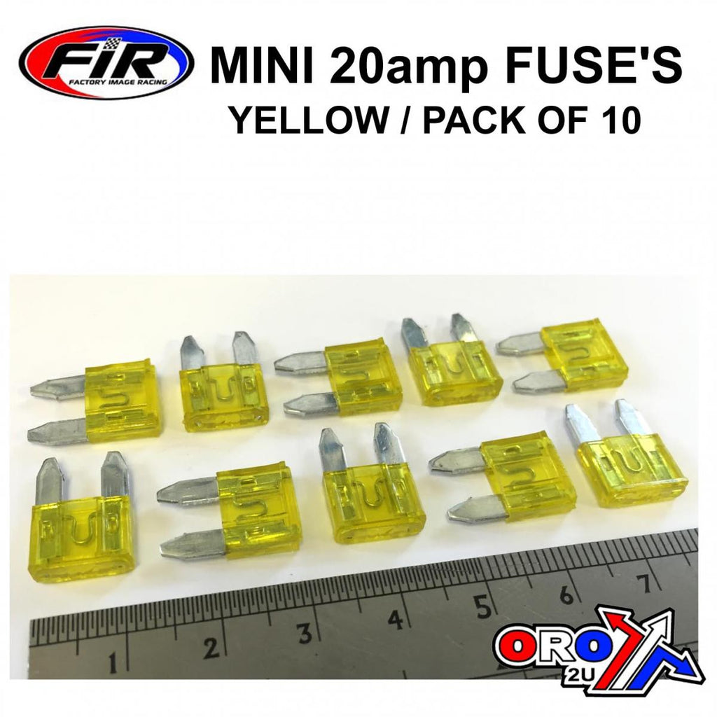 20 AMP. MINI FUSE PACK OF 10