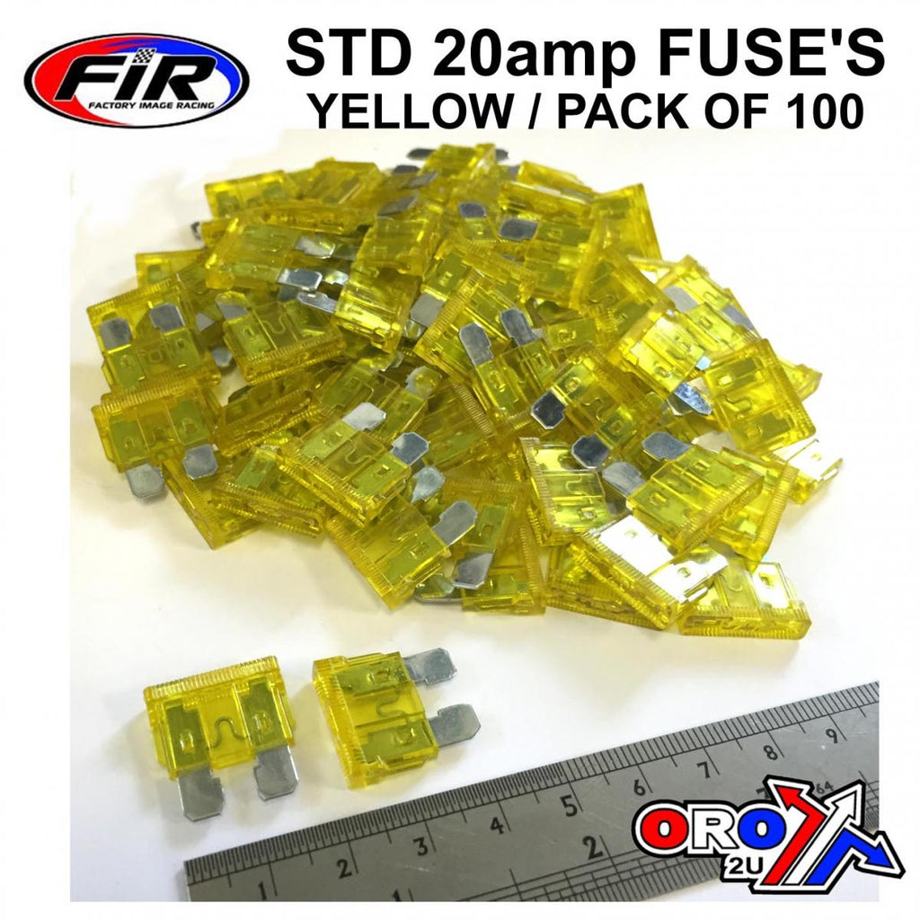 20 AMP. BLADE FUSE STD. PK100