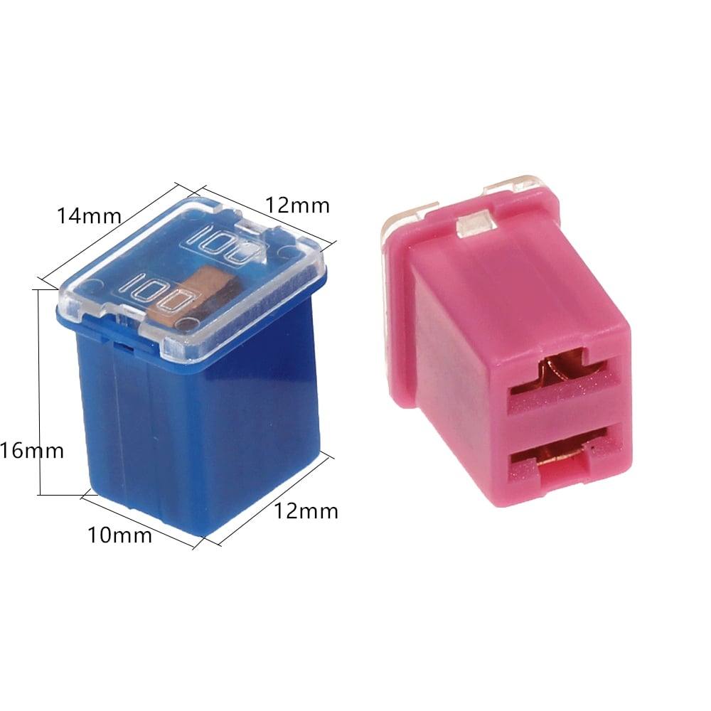 Pack of 2 Cartridge Fuses 20 Amp ATV UTV Female Low Profile J Case Type