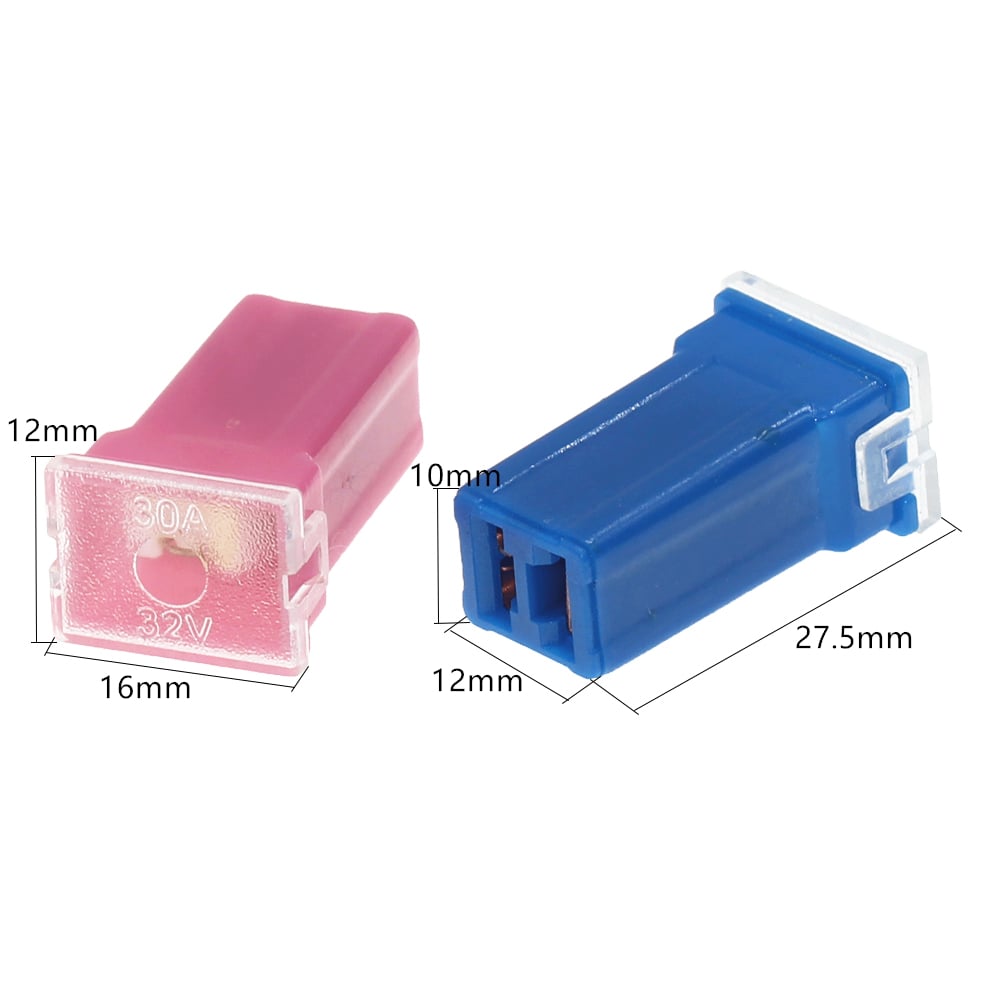 Pack of 2 Cartridge Fuses 20 Amp ATV UTV Female J Case Type