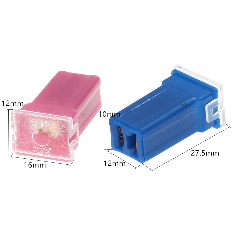 Pack of 2 Cartridge Fuses 40 Amp ATV UTV Female J Case Type
