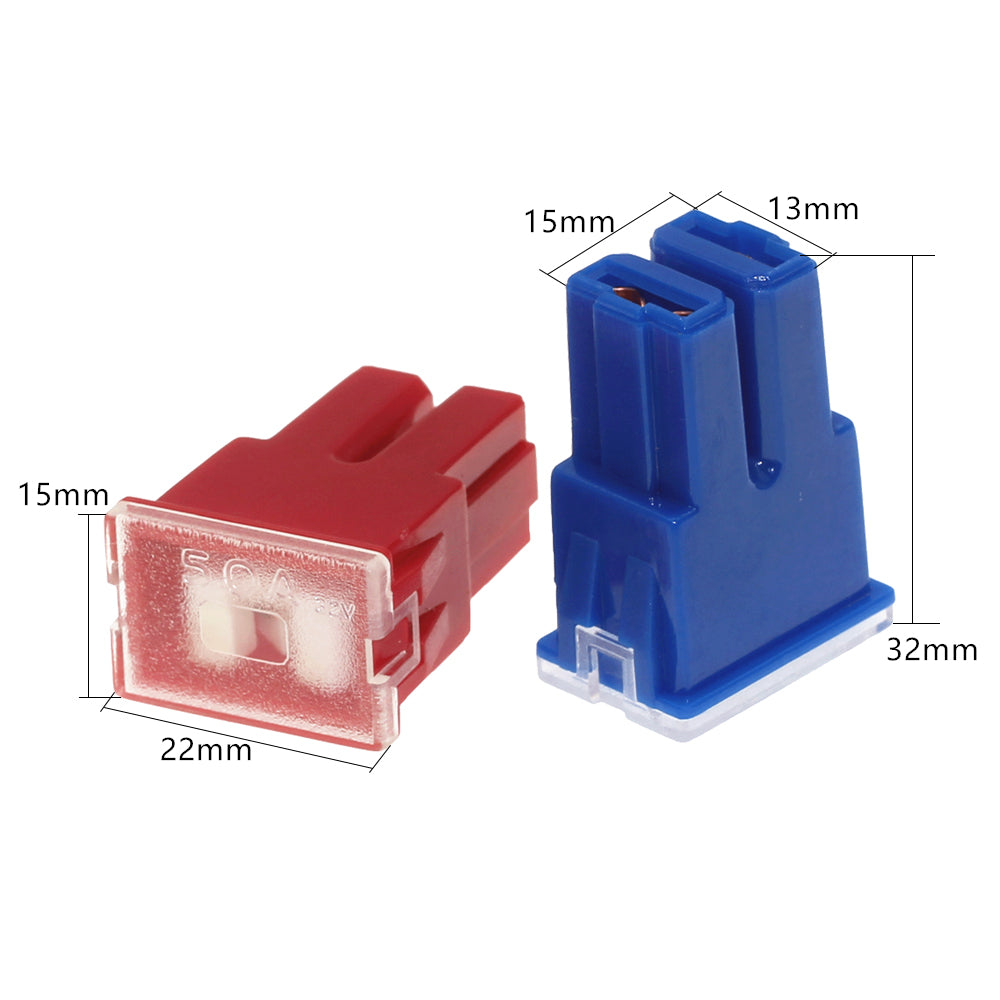Pack of 2 Cartridge Fuses 60 Amp ATV UTV Female PAL 293 Series