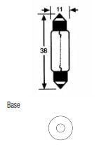 LIGHT BULB FESTOON 6V 5W 38x11 P253