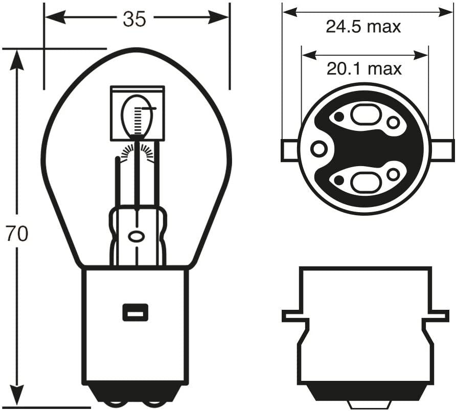 HEADLIGHT BULB 12V 45W 40W BOSCH