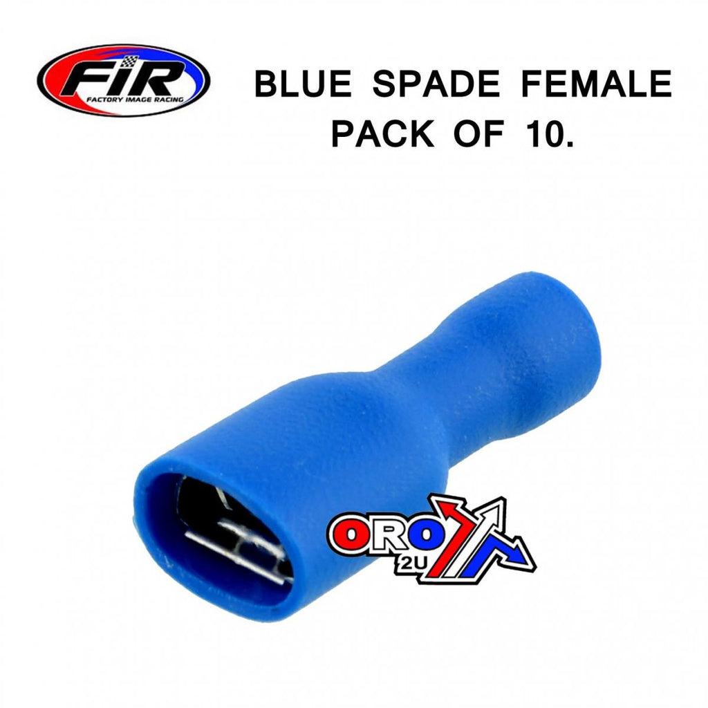 TERMINAL BLUE SPADE FEMALE 10, PACK OF 10 / T6.3mm
