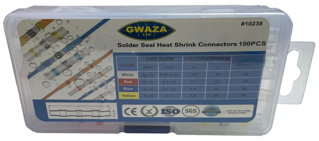CONNECTOR WIRE KIT HEAT SOLDER SEAL, PACK OF 100, 10238