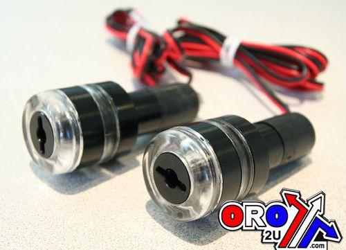 BAR END LED LIGHT BLACK K&S 15~1010