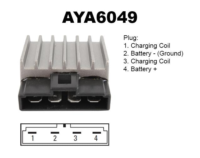 VOLTAGE REGULATOR DT50, AYA6049, 1D4-H3598-00-00, 34348110, 02602100