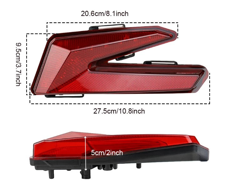 1 PAIR LED TAILLIGHT REAR LAMP FOR 20-21POLARIS RZR PRO XP