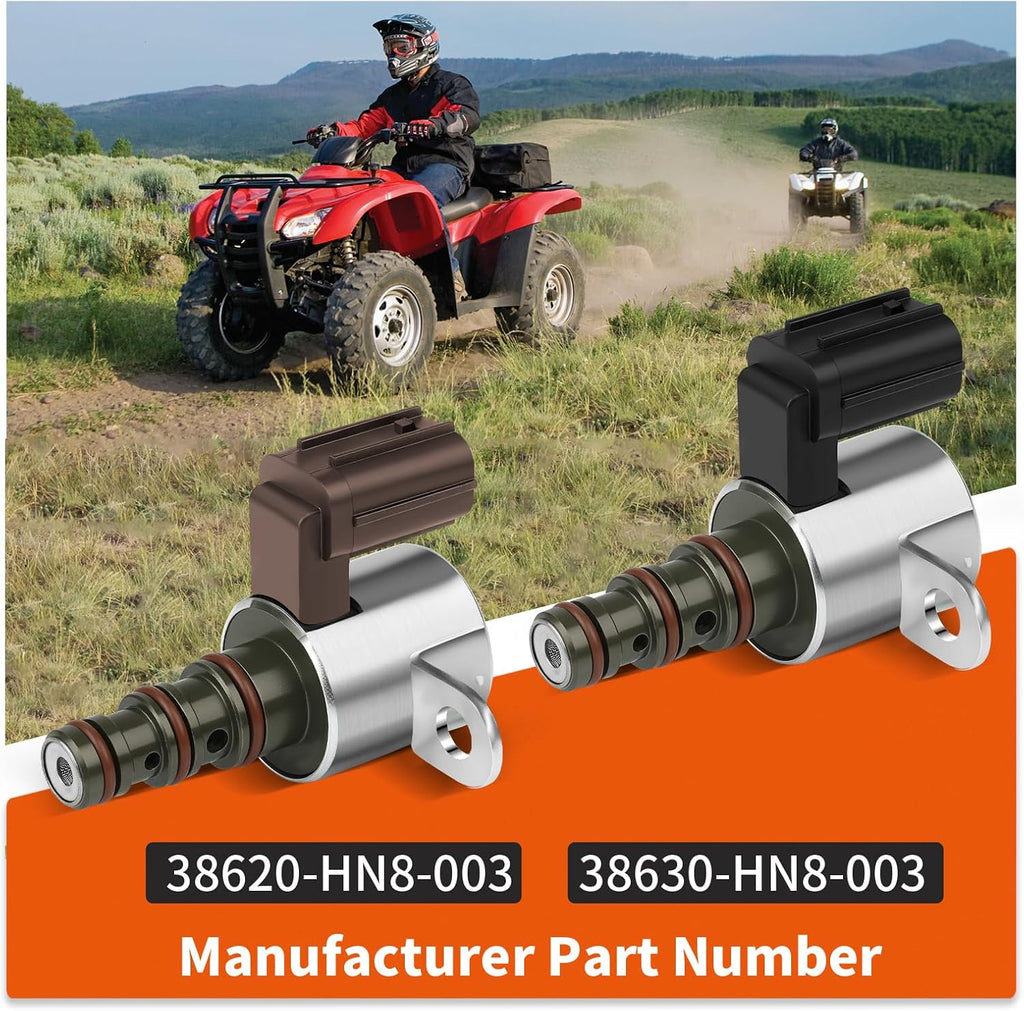 Transmission Shift Solenoid Kit A+B - Black and Brown Honda TRX650 680 FA FGA MUV700 SXS700M2 SXS700M4 2003-2024 38620-HN8-003 38630-HN8-003